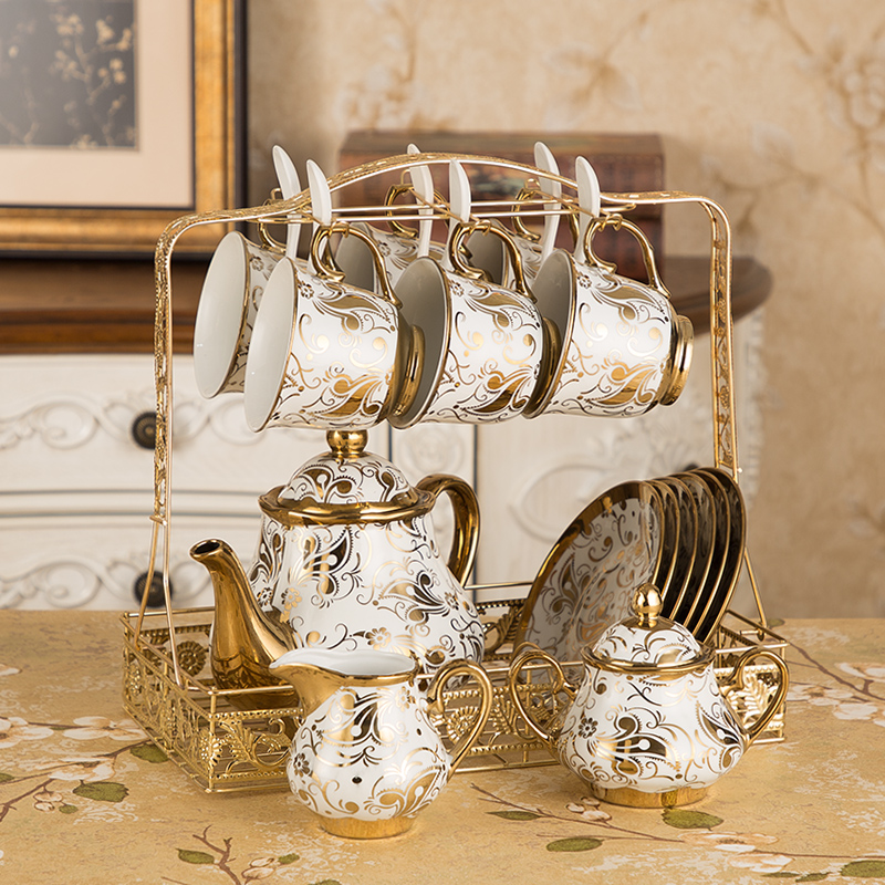 [26.35] Coffee cup set set Whole set European bone china ceramic cup