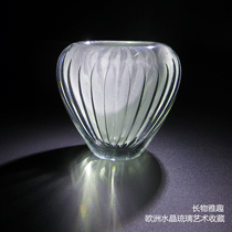 Iittala Finland 19 1950s Kaj Franck minimalist aesthetic Ariel art crystal glass bowl vase