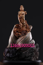 Sandalwood Agarwood carving Maitreya Buddha Guanyin Flower and Bird Landscape God of Wealth Buddha statue Golden Nangmu Cliff Root Carving
