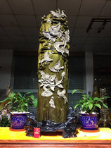 Jin Sinan wood carving phoenix ornaments flower and bird landscape Guanyin Ebony animal figure shady wood root carving gift