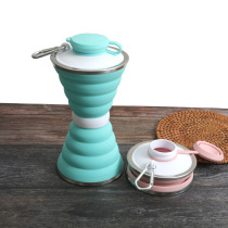 Edible grade silicone folding portable water Cup retractable large capacity outdoor travel can be filled with boiling water soft kettle