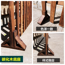 Tripod base fence garden anti-corrosion outdoor wood railing fence small fence yard decoration courtyard partition