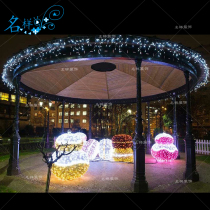 Famous sample Mei Chen Christmas lighting Outdoor Commercial Square lawn led Wrought iron Macaron luminous lighting customization