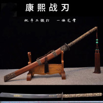 Longquan Kangxi war knife car integrated long treasure knife self-defense cold weapon town high steel short sword not open blade