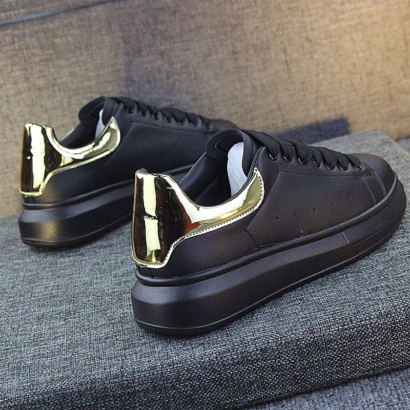 Palm cabinet recommended black and gold casual shoes womens couples with a hundred Korean version of sports shoes students small white shoes womens trend shoes