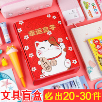 Opening gift bag blind box stationery net red blind bag learning supplies lucky box primary school student stationery set gift box