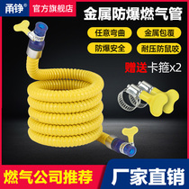 Explosion-proof gas pipe bayonet Natural gas pipe High pressure liquefied gas pipe Water heater gas stove connecting pipe Metal pipe