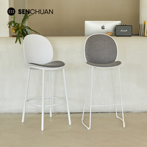 Morikawa furniture Nordic bar stool lounge chair bar modern simple creative backrest high stool home bar stool
