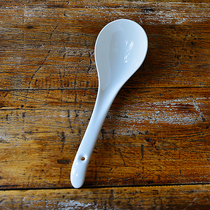 MIDI custom pure white 45% imported bone meal Chinese large soup spoon public spoon Hotel tableware spoon defect