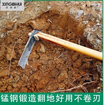 Special hoe for the digging of winter shoots thickened full steel narrow face wood handle bar hoe agricultural turnods dug in wasteland Weeding Hoe