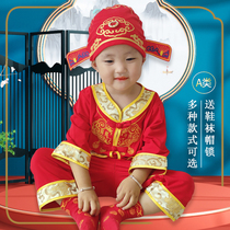 Baby one year old dress male spring and autumn full moon 100 days one year old baby female summer red Zhou clothes Tang suit