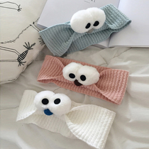 Japanese GP cartoon hair band small eyes cute hair band Home travel face wash mask Knitted net red hair bundle