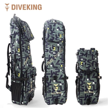 DIVEKING new camouflage free diving long flippers backpack folding boarding large capacity C4