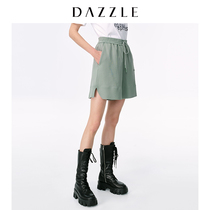 Dazzle Disu 2020 spring new Bermuda Short drawstring green casual pants for women 2c1q1091p