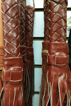 Inner Mongolia crafts horse whip handmade head layer cowhip preparation training whip horse equipment dark brown