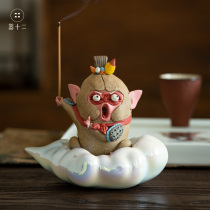 12 Monkey King tea pet small ornaments incense burner boutique can raise monkey tea play tea table decoration birthday gift