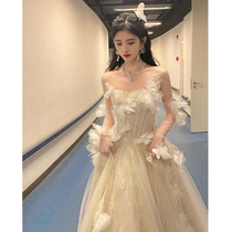 Ju Jingyi same host banquet dress dress high-end celebrity temperament birthday meeting Super fairy dress