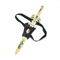 Boy carrying Tianlong sword wooden sword wooden sword wooden wood sword performance dance sword props play unopened blade