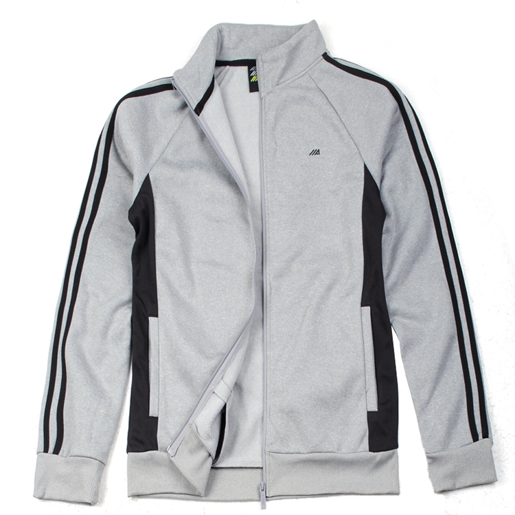 Mens autumn and winter running basketball training color collar plus code zipper cardigan plus thick sports jacket