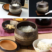 Japan imported Ihe hand-made ceramic household leftover rice storage fresh storage rice microwave heating sealed can