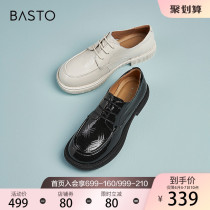 Thyme 2022 spring new mall with the same style Inn wind retro round head women Oxford leather shoes WVH05AM2