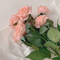 Bedroom Decorative Swing Pat Simulation Flowers Moon Season Rose Flowers Tulips Wind Living Room Furnishing Fake Flowers Graduation Bouquet