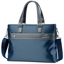 New mens bag shoulder shoulder bag fashion business casual briefcase Oxford cloth backpack Horizontal Mens Hand bag