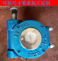 360-degree worm gear shaft 24 keys 8 center distance: 102 bolts: 4-M10 manual single-stage worm gear box