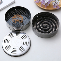 Creative mosquito coil box hollow fireproof household outdoor with cover mosquito coil stove rack sitting tray Jiao incense box plate