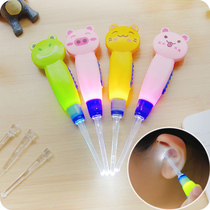 Illuminated ear scoop for Children Baby visible ear scoop buckle ear spoon adult detachable ear grate