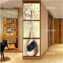 Porch frameless wall clock European corridor decorative painting triple Crystal abstract wall mural electric meter box modern hanging painting