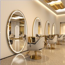  Net red tide barber shop single-sided mirror hair salon special wall-mounted barber mirror hair salon wall-mounted hair cutting mirror