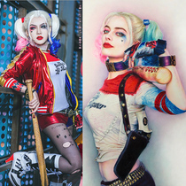 Suicide Squad Harley Quinn cosplay Clown Girl Adult Child Suit Wig Boots Bats