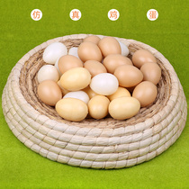 Simulation egg model plastic fake egg childrens toy house early education White egg duck egg kitchen dish props