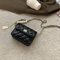 Shanghai warehouse spot withdrawal discount womens bag official outlet Lingge chain bag oblique cross bag leather shoulder bag