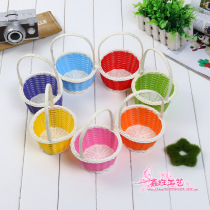 Imitation rattan weaving handmade diy flower basket Christmas Christmas Eve creative apple packaging dance flower basket