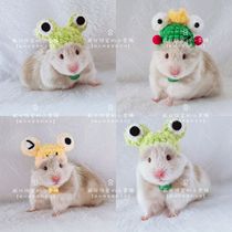 (Waffle House) Frog hat Hamster hat Pet hat Gold bear Flower branch Rat Guinea Pig Pet headdress