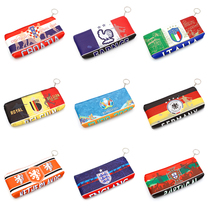 European Cup event gifts Belgium Croatia Italy National team PU pencil bag Football small gift prize