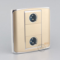 Type 86 gold Callon male socket panel 2 solder-free microphone Canon audio multimedia wall socket
