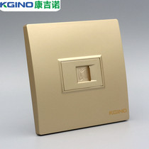 Champagne gold 86 single-port phone socket CAT3 One Voice panel RJ11 phone-free voice wall plug