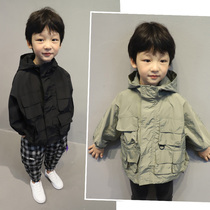 Mick raccoon childrens clothing 2021 autumn new boy jacket coat Korean childrens long windbreaker spring and autumn coat