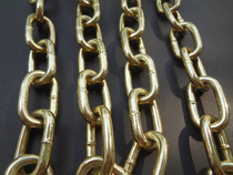 6MM thick gold iron chain headlight chain Golden iron chain hardware gold decorative iron ring strip one meter