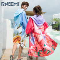 RNOEMI quick-drying bathrobe absorbent swimming towel cloak bath towel adult Beach seaside diving Cape
