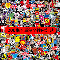 200 Chao brand logo luggage luggage stickers European and American brand suitcase stickers waterproof personality stickers laptop decoration stickers mainstream trolley case skateboard stickers men and women electric cars