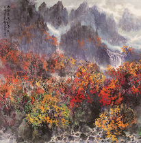 After Xiaohan Mountain Rain Autumn Ye Yan four-foot Dou Fang Chinese painting landscape paper reproduction painting Chinese decorative painting