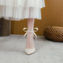Strap matching dresses High heels Girls 2022 New advanced senses slim fit with cool summer Single shoe woman design