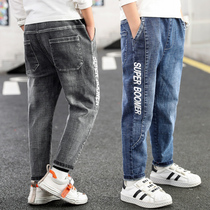 Boy Clothing Boy Jeans 2022 Spring Autumn Season New Children Pants Boy Elastic Casual Long Pants Loose Korean version