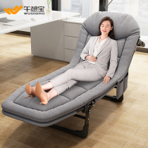 Folding bed single lunch break lounge chair adult office simple marching home portable accompanying nap artifact reinforcement