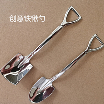 Stainless steel 304 shovel spoon net red watermelon spoon shovel spoon creative dessert spoon tip spoon square spoon can engraved LOGO