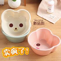 (three pack) baby washbasin newborn baby washbasin cartoon small washbasin plastic basin feet wash PP